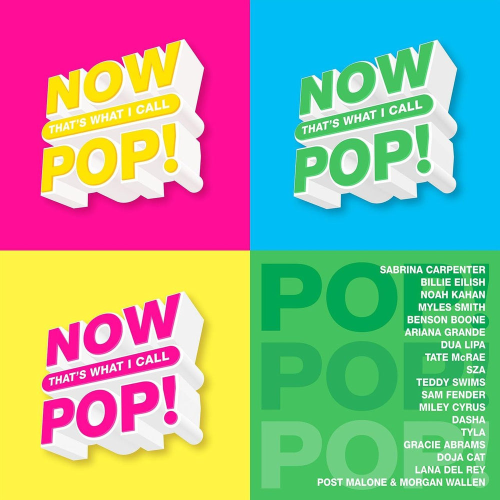 Now That's What I Call Music NOW That's What I Call Pop! - Yellow, Pink & Blue Vinyl - Sealed UK 3-LP vinyl record set (Triple LP Album) N.W3LNO865245