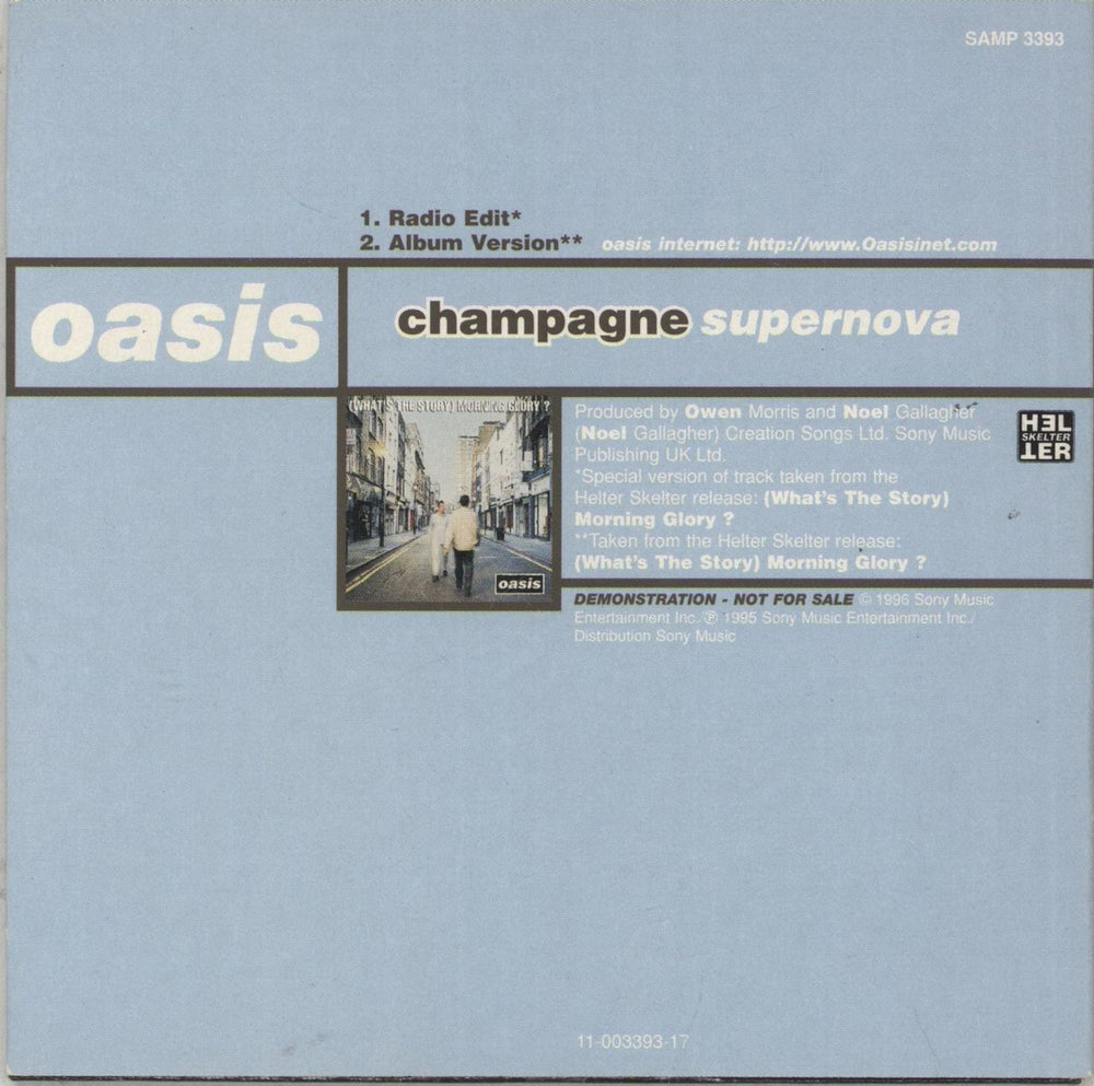 Oasis Champagne Supernova UK Promo CD single (CD5 / 5")