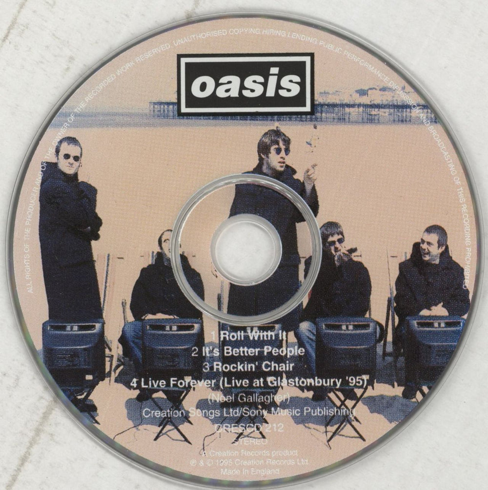 Oasis Roll With It UK CD single (CD5 / 5") OASC5RO84559