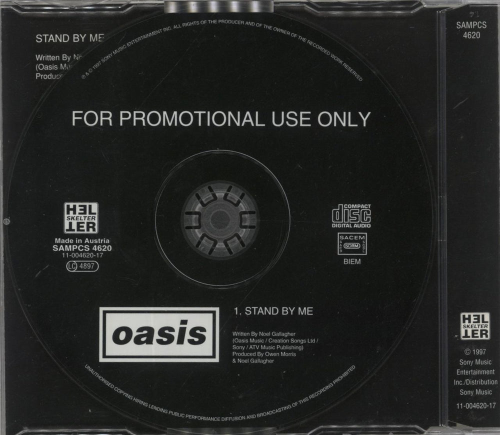 Oasis Stand By Me Austrian Promo CD single (CD5 / 5") 9399700046786