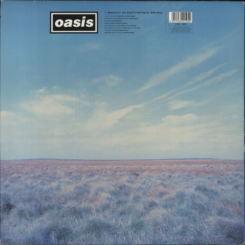 Oasis Whatever + Print - EX UK 12" vinyl single (12 inch record / Maxi-single) 5017556201954