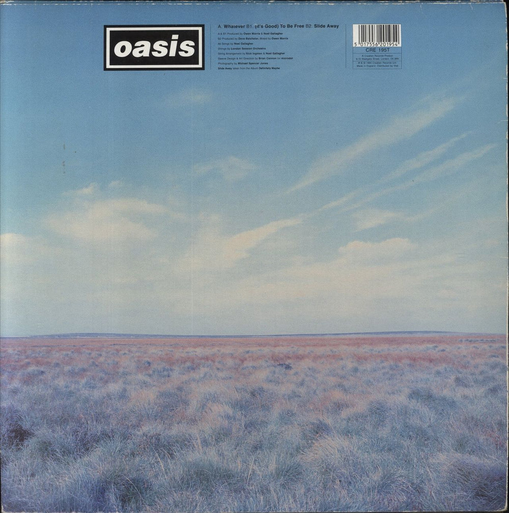 Oasis Whatever - VG UK 12" vinyl single (12 inch record / Maxi-single) 5017556201954
