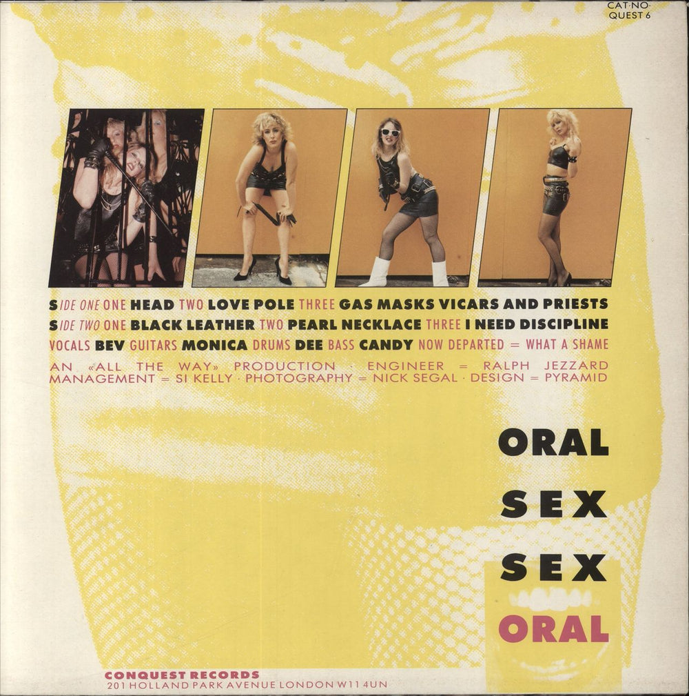 Oral Sex UK vinyl LP album (LP record)