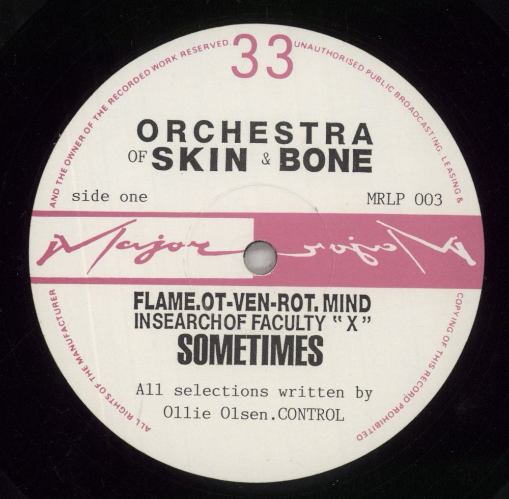 Orchestra Of Skin & Bone Orchestra Of Skin & Bone Australian vinyl LP album (LP record) 83CLPOR860647