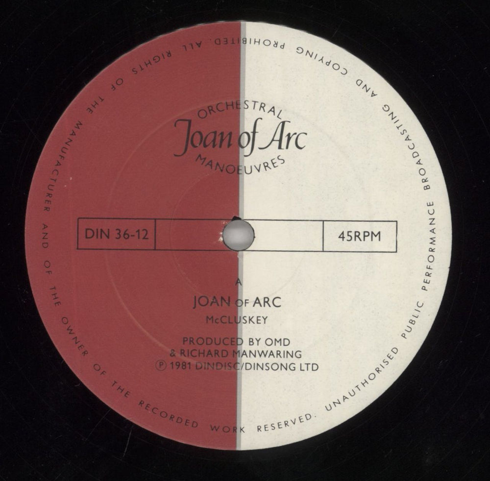 Orchestral Manoeuvres In The Dark Joan Of Arc UK 12" vinyl single (12 inch record / Maxi-single) OMD12JO60655