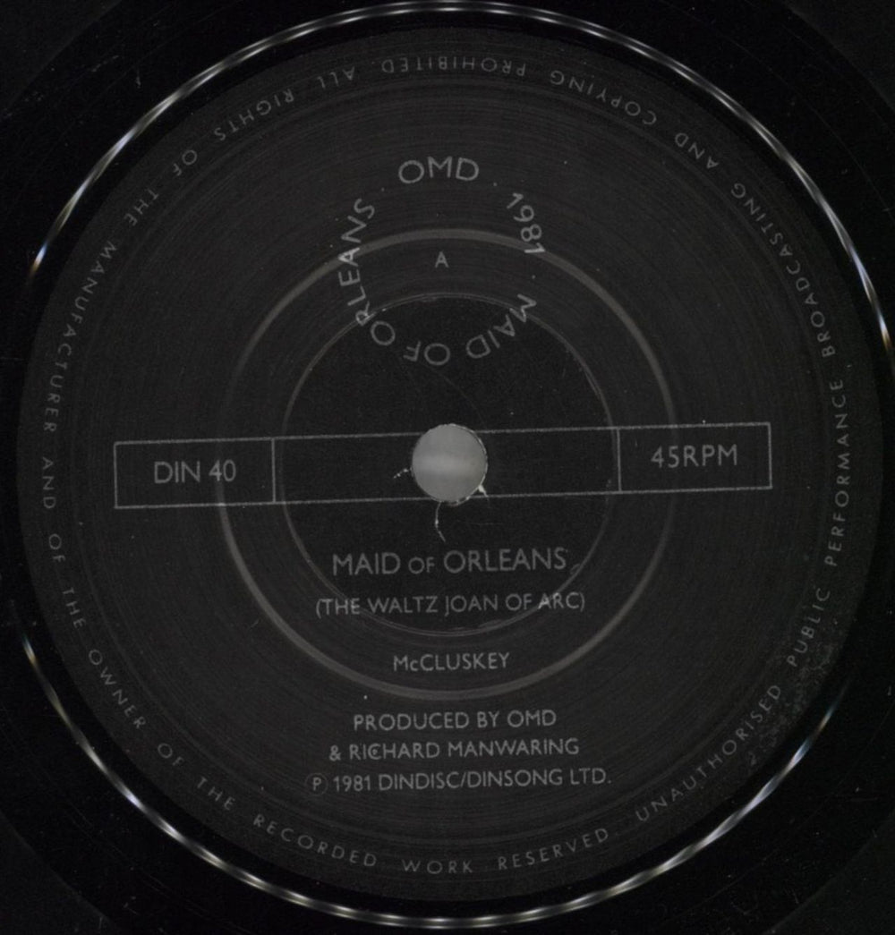 Orchestral Manoeuvres In The Dark Maid Of Orleans - Inj UK 7" vinyl single (7 inch record / 45) OMD07MA16712