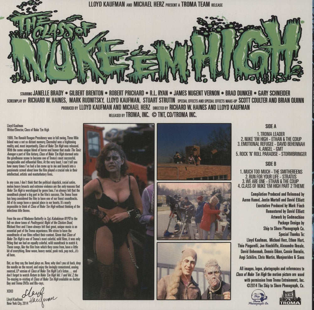 Original Soundtrack Class Of Nuke 'Em High [The Original Motion Picture Soundtrack] - Dewey's Meltdown Vinyl US vinyl LP album (LP record) 724101253812