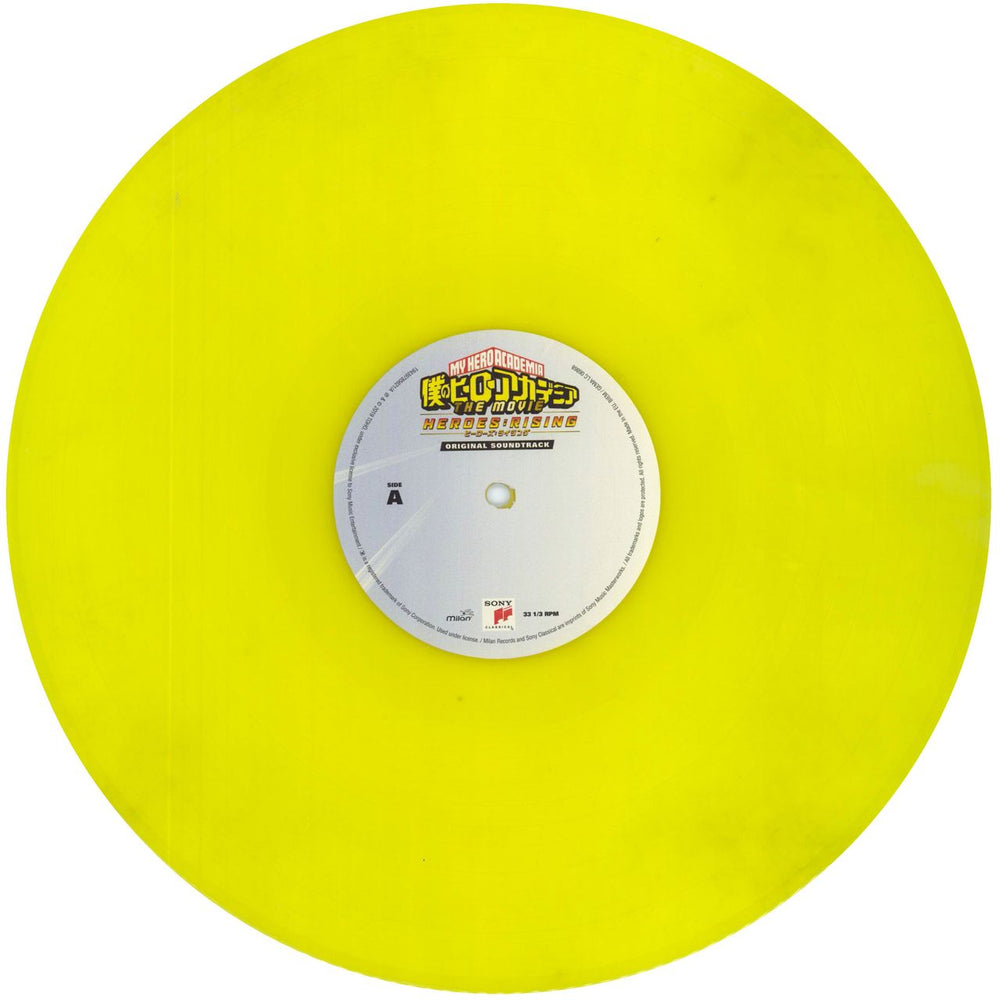 Original Soundtrack My Hero Academia - Heroes Rising - Yellow & Green Vinyl UK 2-LP vinyl record set (Double LP Album) OST2LMY815948