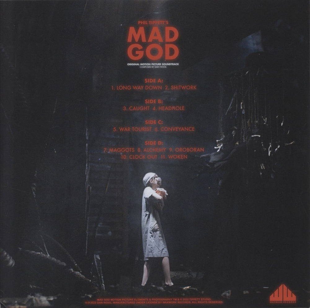 Original Soundtrack Phil Tippett's Mad God [Original Motion Picture Soundtrack] - Red w/ Blue And White Splatter Vinyl US 2-LP vinyl record set (Double LP Album)