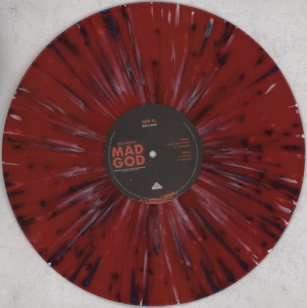 Original Soundtrack Phil Tippett's Mad God [Original Motion Picture Soundtrack] - Red w/ Blue And White Splatter Vinyl US 2-LP vinyl record set (Double LP Album) OST2LPH841517