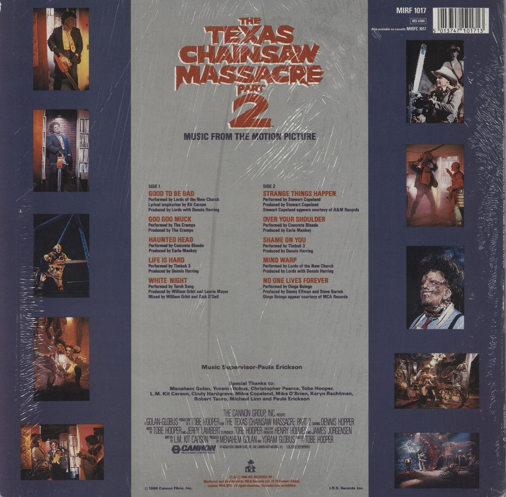 Original Soundtrack Texas Chainsaw Massacre 2 UK vinyl LP album (LP record) 5013747101713