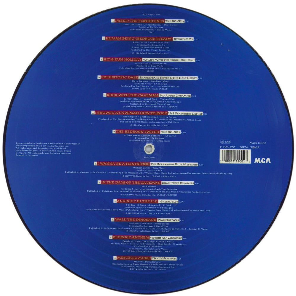 Original Soundtrack The Flintstones: Music From Bedrock German picture disc LP (vinyl picture disc album) OSTPDTH861776