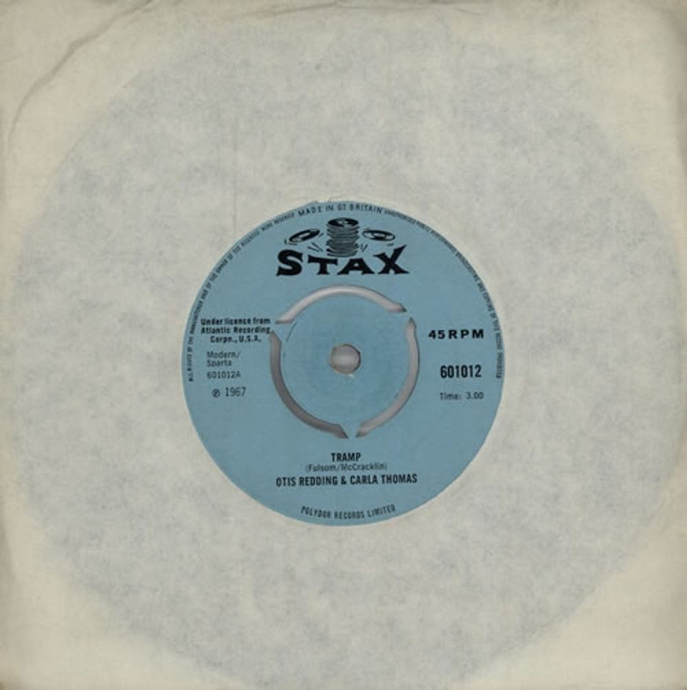 Otis Redding Tramp - 3pr UK 7" vinyl single (7 inch record / 45) 601012