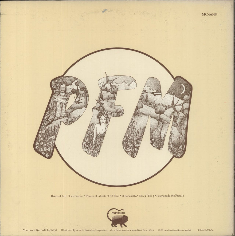 P.F.M. Photos Of Ghosts US vinyl LP album (LP record)