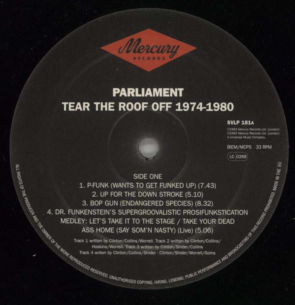 Parliament Tear The Roof Off 1974-1980 - 180 Gram Vinyl UK 3-LP vinyl record set (Triple LP Album) PLT3LTE866577