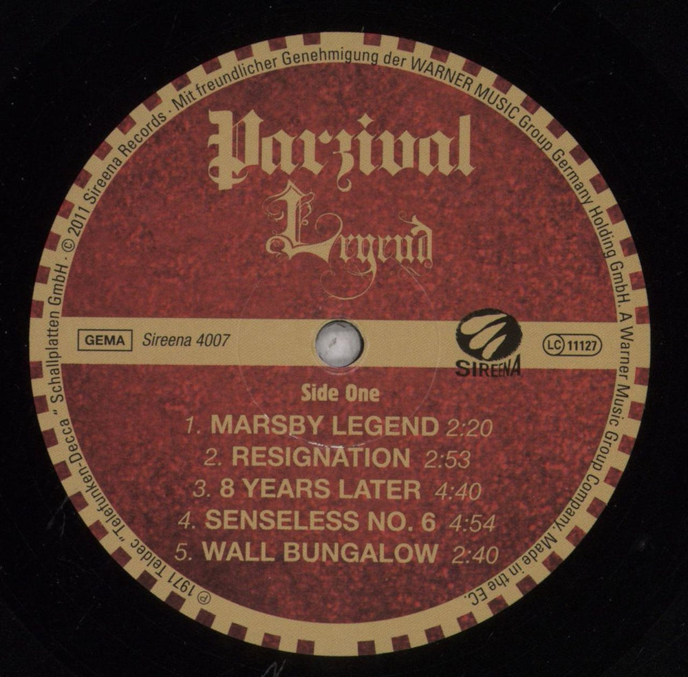 Parzival Legend - 180g German vinyl LP album (LP record) 7GSLPLE841956