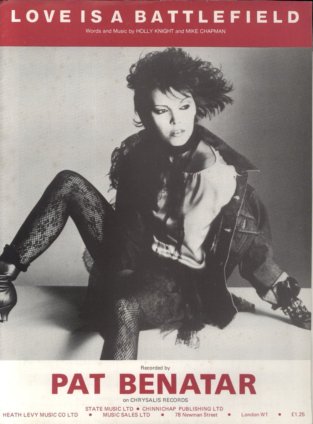 Pat Benatar Love Is A Battlefield UK sheet music