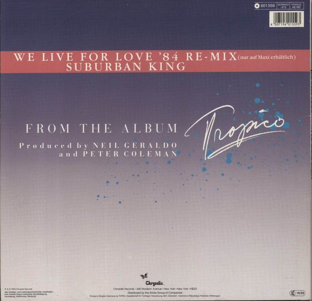 Pat Benatar We Belong US 12" vinyl single (12 inch record / Maxi-single)