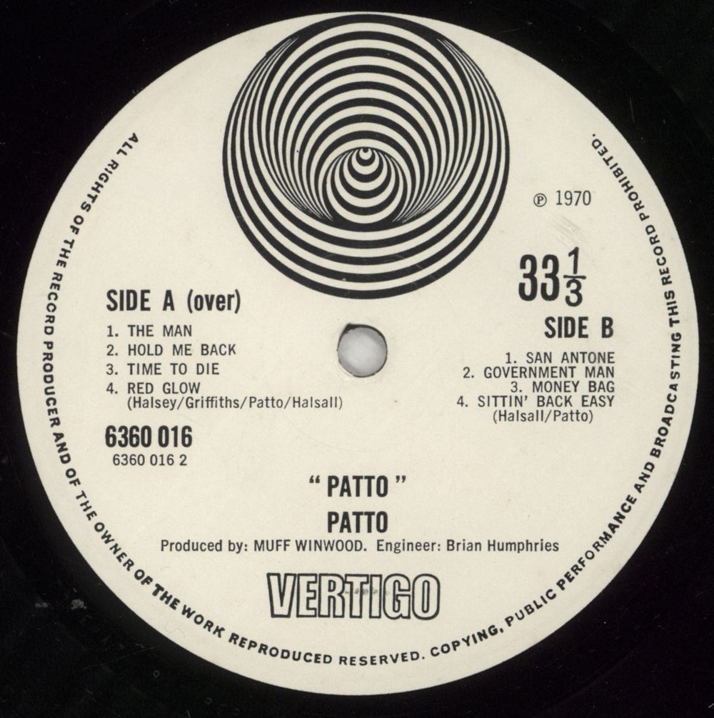 Patto Patto - EX UK vinyl LP album (LP record) PTOLPPA873596