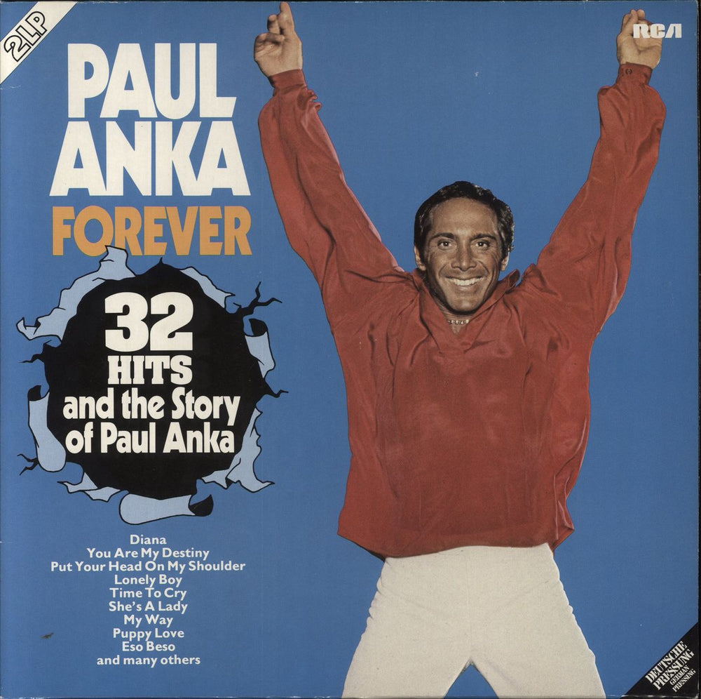 Paul Anka Forever [32 Hits And The Story Of Paul Anka] German 2-LP vinyl record set (Double LP Album) CL42933