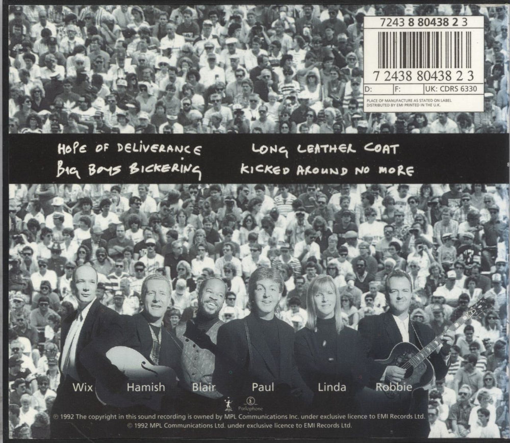 Paul McCartney and Wings Hope Of Deliverance UK CD single (CD5 / 5") 724388043823