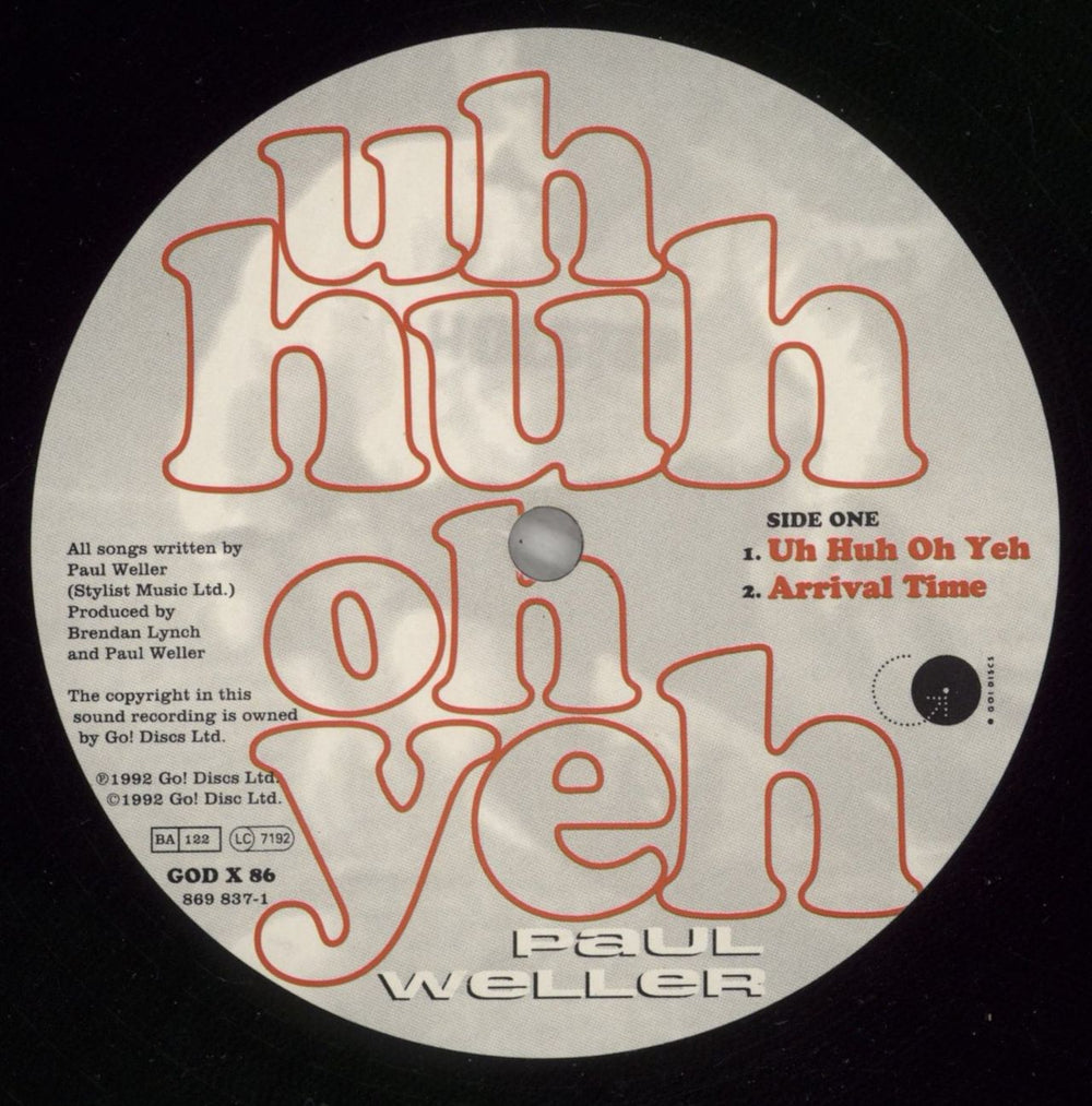 Paul Weller Uh-huh Oh Yeh - EX UK 12" vinyl single (12 inch record / Maxi-single) WEL12UH879072