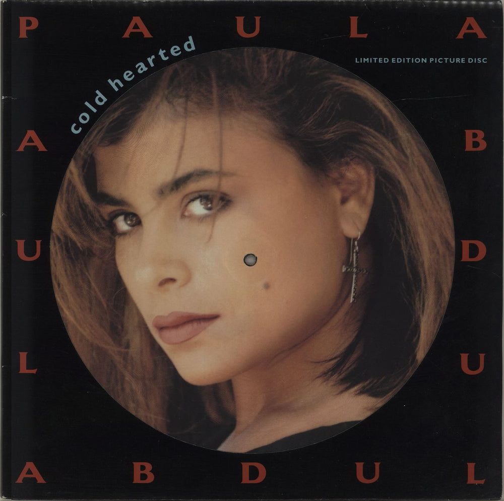 Paula Abdul Cold Hearted UK 12" vinyl picture disc (12 inch picture record) VUSTX27