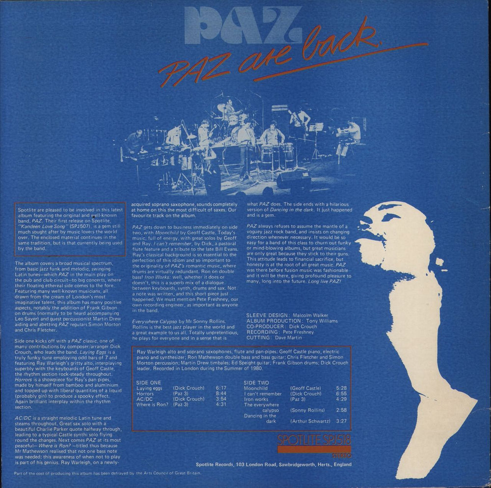 Paz Paz Are Back UK vinyl LP album (LP record)