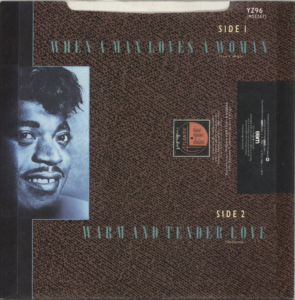 Percy Sledge When A Man Loves A Woman + Sleeve UK 7" vinyl single (7 inch record / 45)