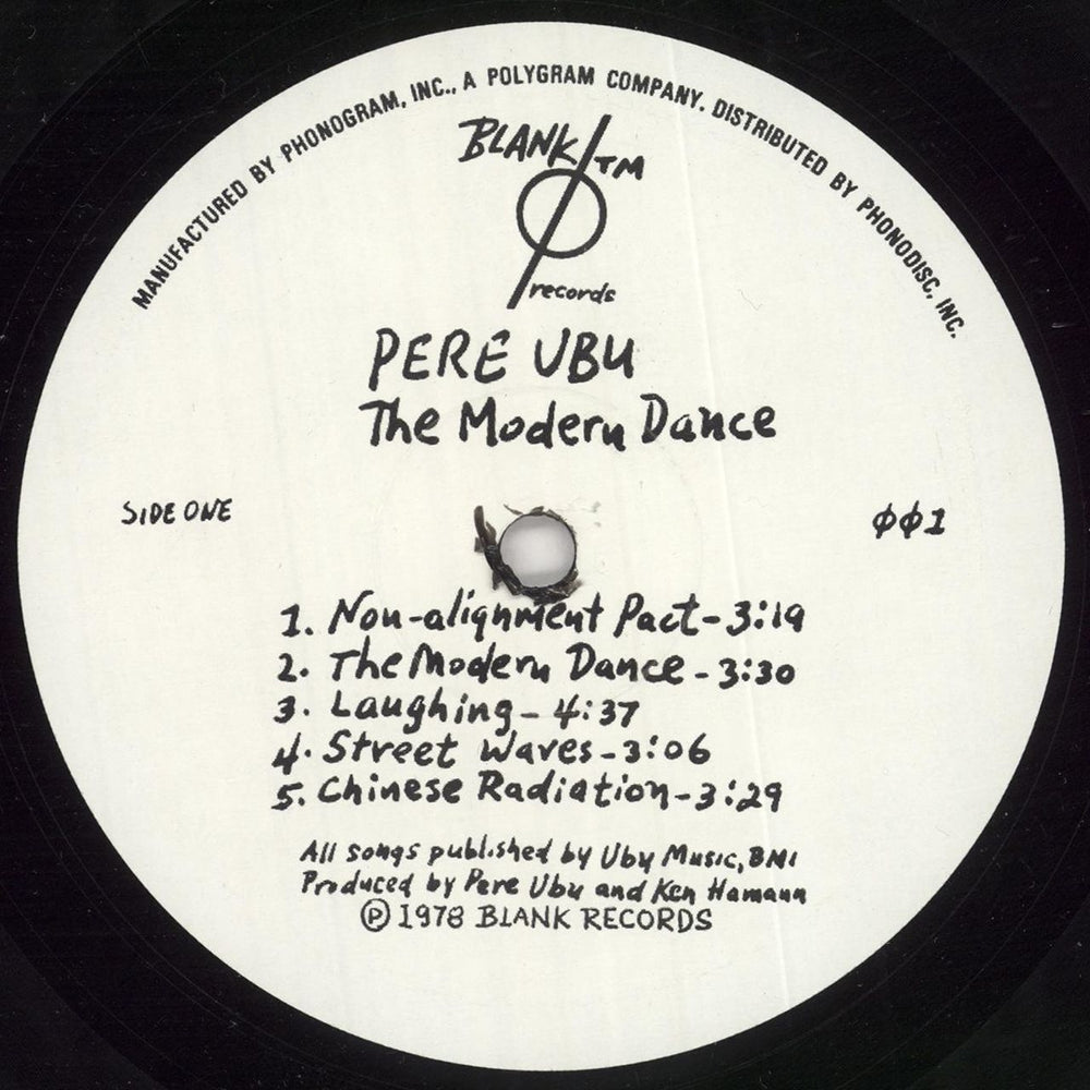 Pere Ubu The Modern Dance US vinyl LP album (LP record) UBULPTH733690