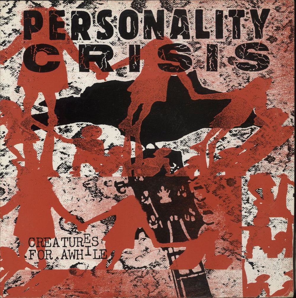 Personality Crisis Creatures For Awhile - Red Vinyl UK vinyl LP album (LP record) OVER08