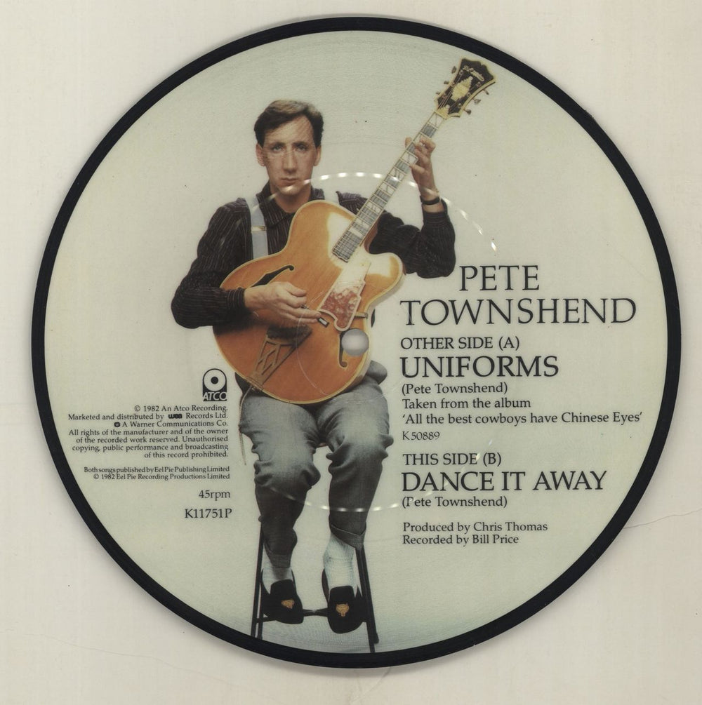 Pete Townshend Uniforms UK 7" vinyl picture disc (7 inch picture disc single) TOW7PUN39153