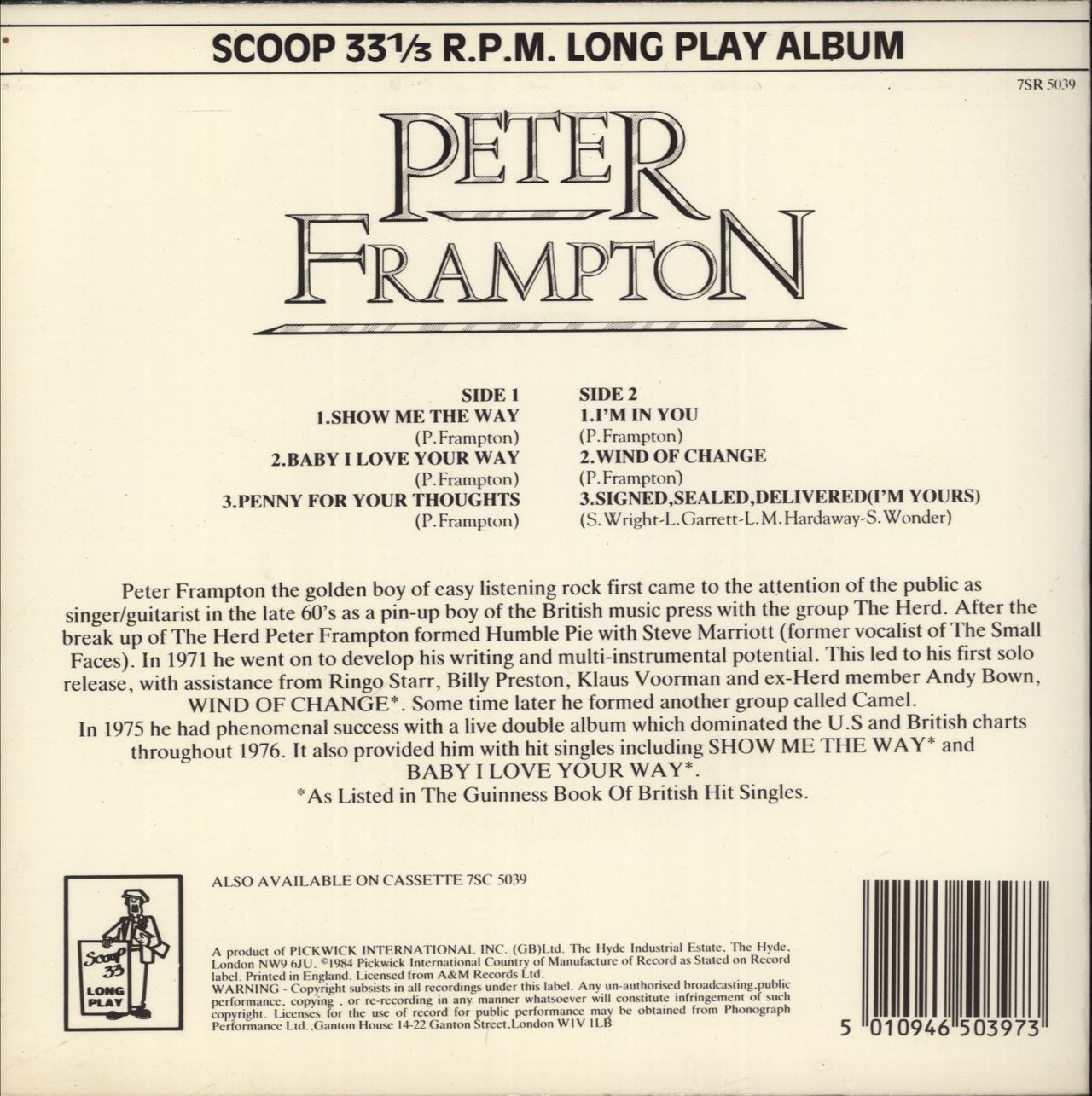 Peter Frampton Peter Frampton EP UK 7" vinyl single (7 inch record / 45)