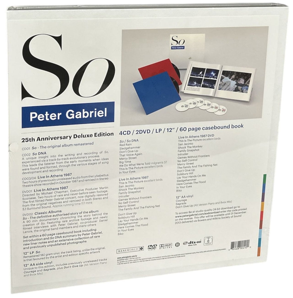 Peter Gabriel So - 25th Anniversary Boxset - Sealed UK box set 884108001400