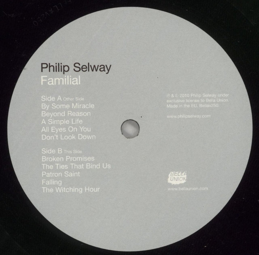 Philip Selway Familial UK vinyl LP album (LP record) PZJLPFA865946