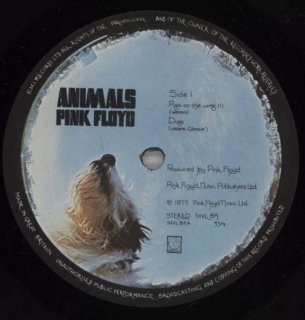 Pink Floyd Animals - 1st - A2/B2 - VG - Deletion Cut UK vinyl LP album (LP record) PINLPAN881676