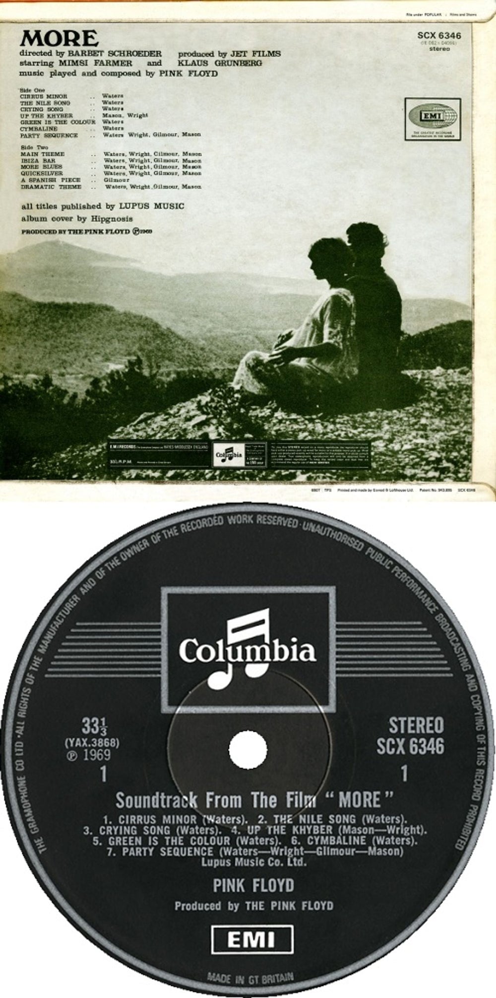 Pink Floyd More - 2nd - EX UK vinyl LP album (LP record) PINLPMO446576