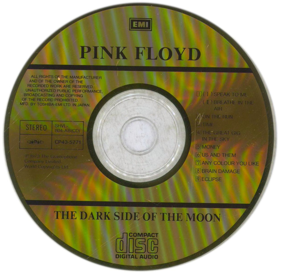 Pink Floyd The Dark Side Of The Moon + OBI Japanese CD album (CDLP) PINCDTH539543