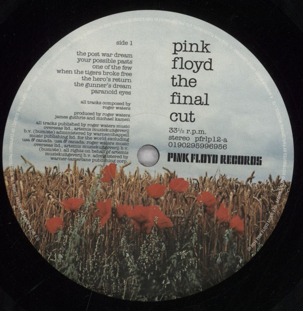 Pink Floyd The Final Cut: Remastered - 180 Gram UK vinyl LP album (LP record) PINLPTH675865