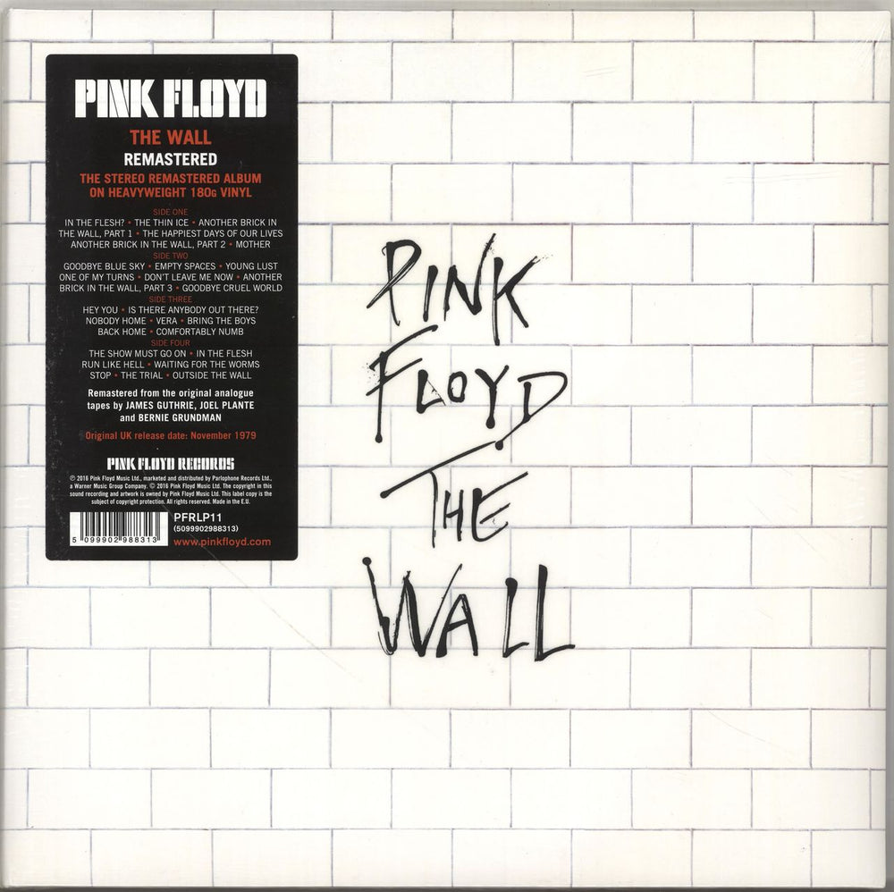 Pink Floyd The Wall - Remastered 180 Gram - Sealed UK 2-LP vinyl record set (Double LP Album) PFRLP11