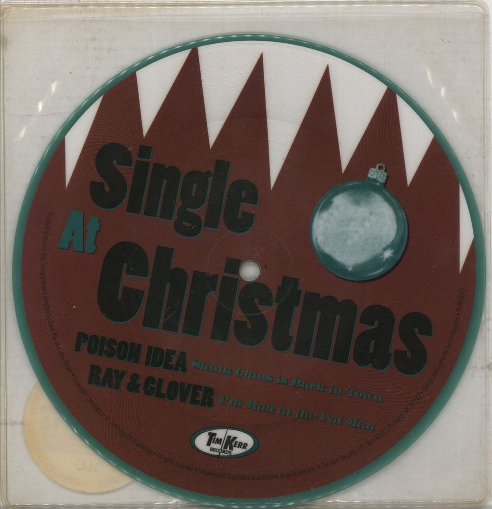 Poison Idea Single At Christmas US 7" vinyl picture disc (7 inch picture disc single)