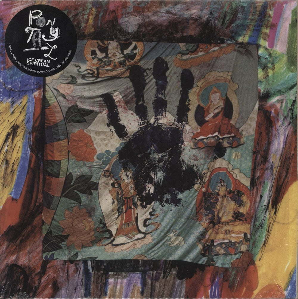 Ponytail Ice Cream Spiritual - Green Vinyl US vinyl LP album (LP record) WRF005