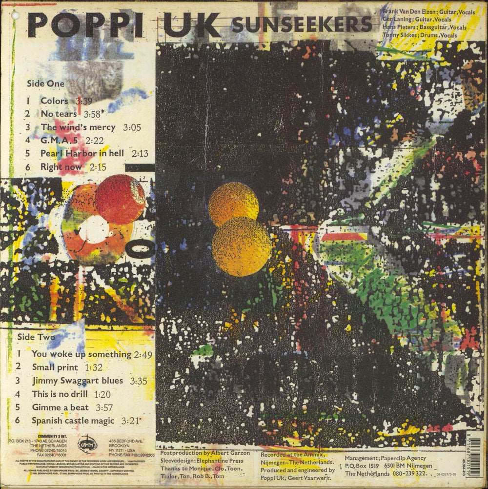 Poppi UK Sunseekers Dutch vinyl LP album (LP record) 8711687001519