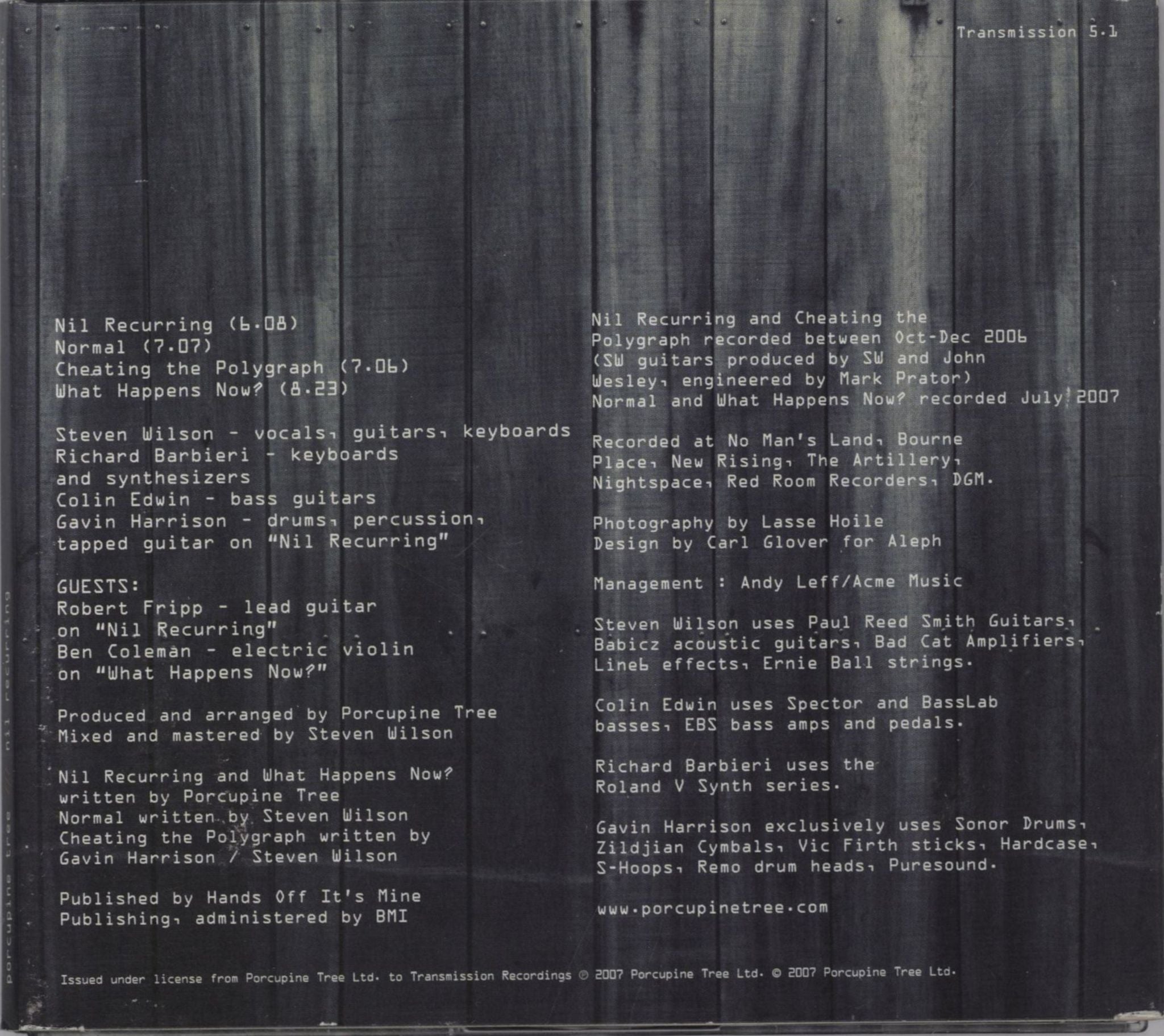 Porcupine Tree Nil Recurring US CD single (CD5 / 5\")