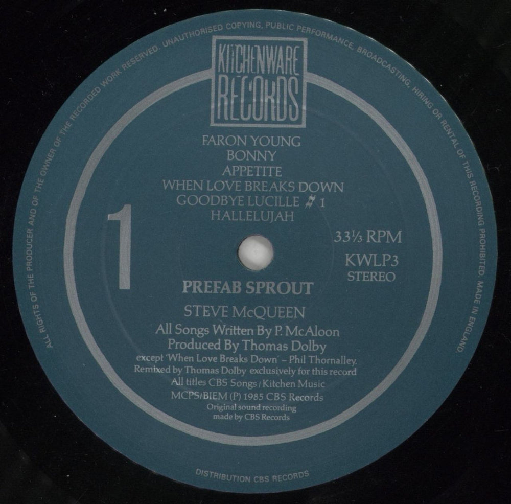 Prefab Sprout Steve McQueen - EX UK vinyl LP album (LP record) PRELPST197611