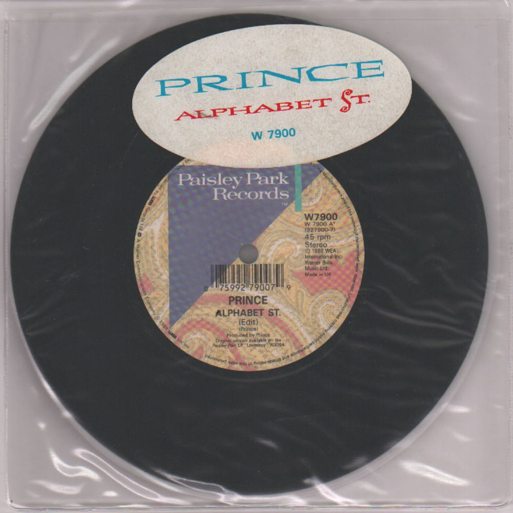 Prince Alphabet Street UK 7" vinyl single (7 inch record / 45) W7900