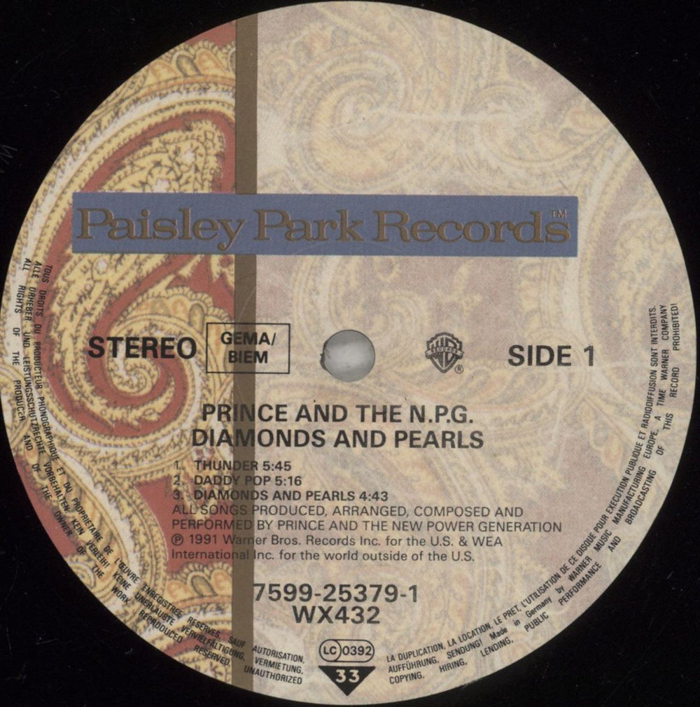 Prince Diamonds And Pearls - VG UK 2-LP vinyl record set (Double LP Album) PRI2LDI778625