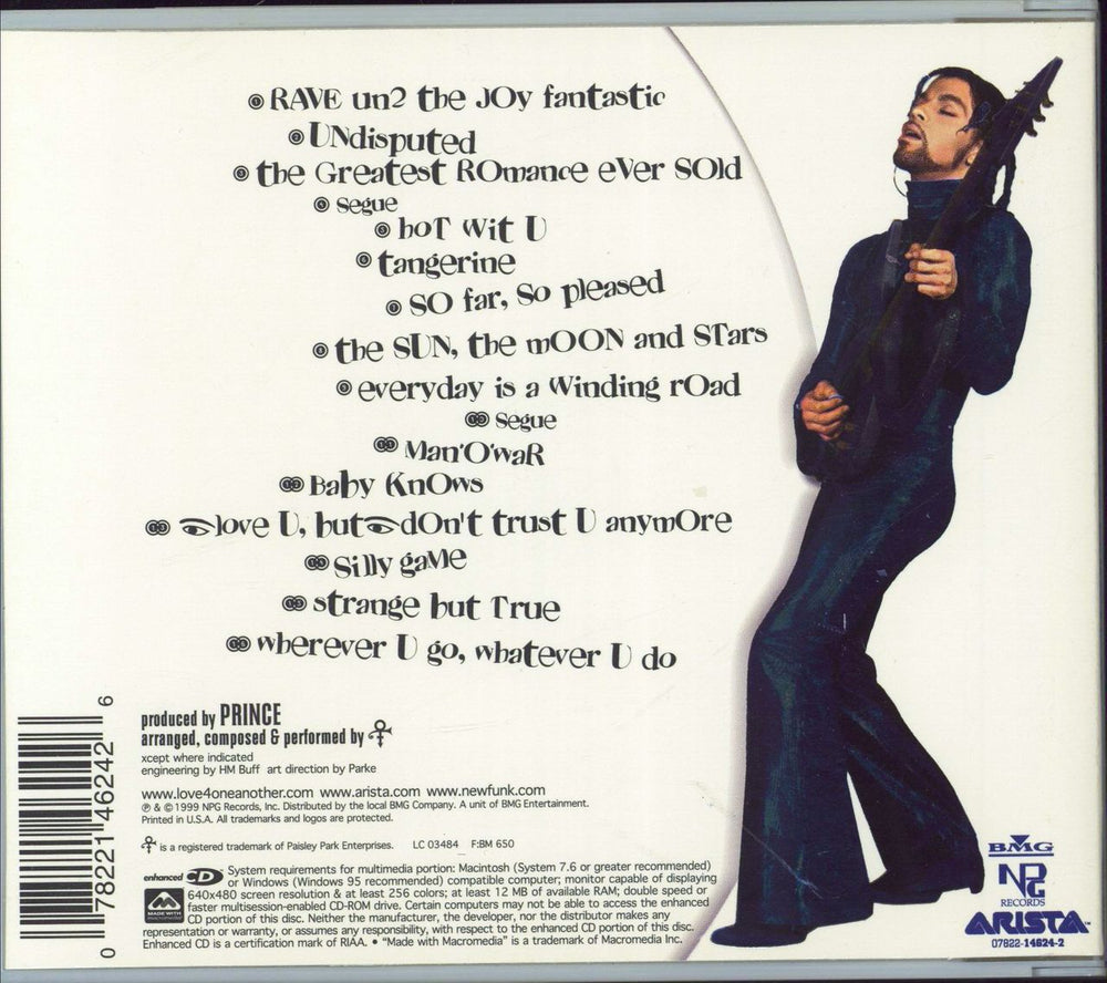 Prince Rave Un2 The Joy Fantastic US CD album (CDLP) 078221462426