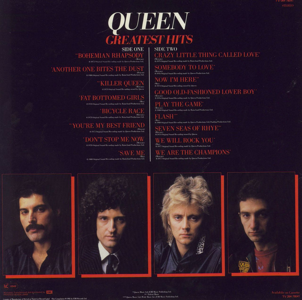 Queen Greatest Hits Dutch vinyl LP album (LP record)