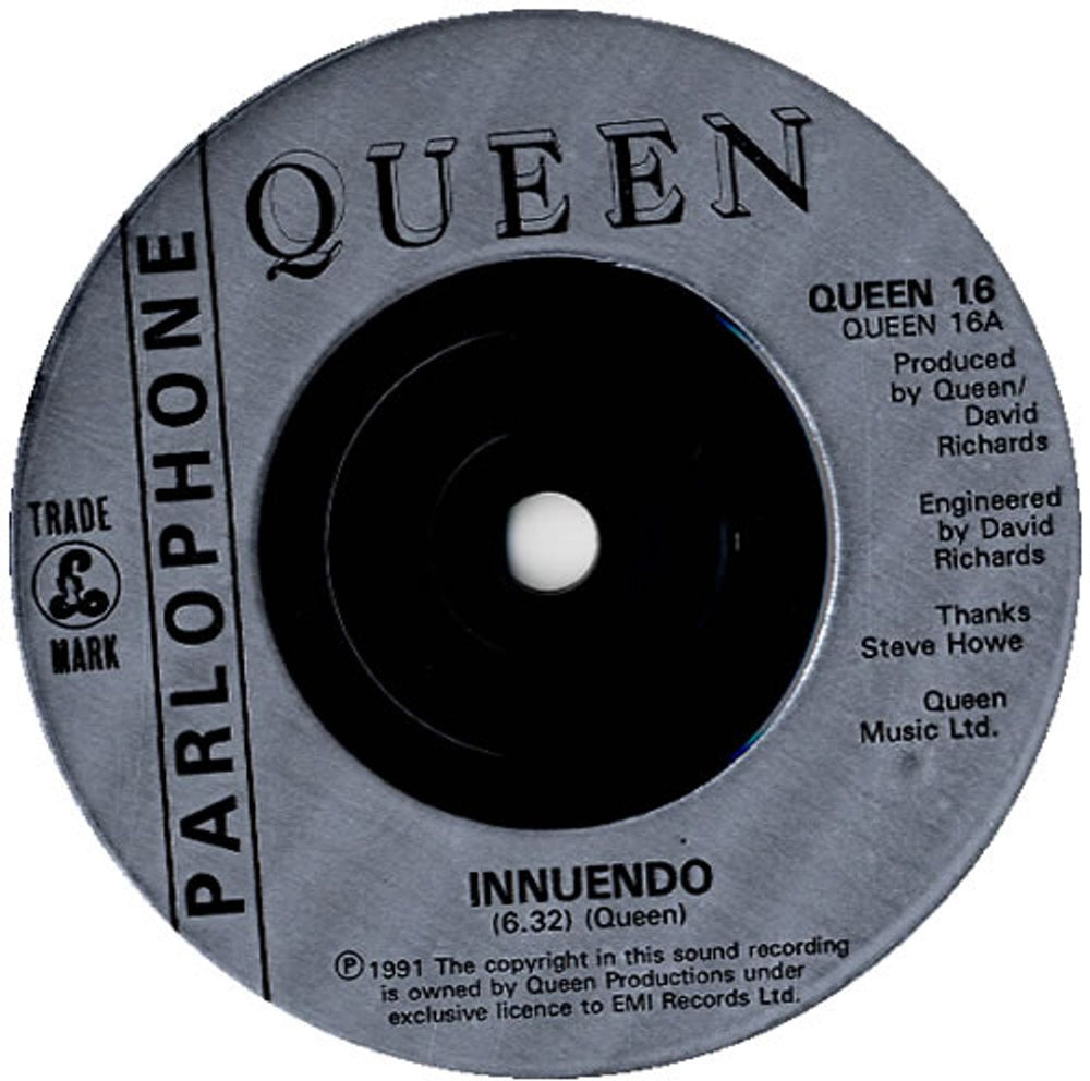 Queen Innuendo - Injection Moulded UK 7" vinyl single (7 inch record / 45) QUE07IN585663